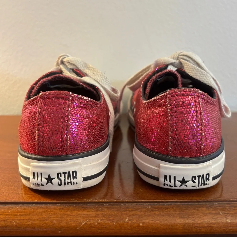 Converse Kids' Chuck Taylor All Star Low Tops Hot Pink Sparkle